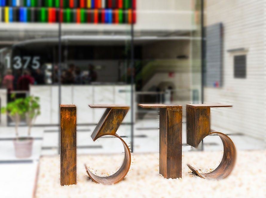 Large bronze-finish 1315 address numerals